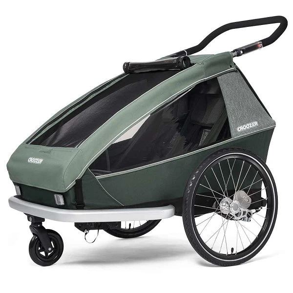 Croozer Kid Vaaya 2 Jungle Green 2in1 Fahrradanhänger & Buggy-Set – Bild 2