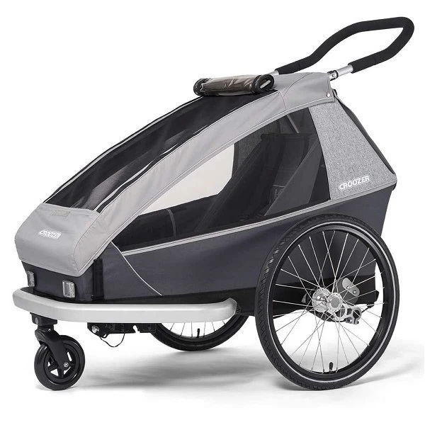 Croozer Kid Keeke 1 Stone Grey 2in1 Fahrradanhänger & Buggy-Set – Bild 2