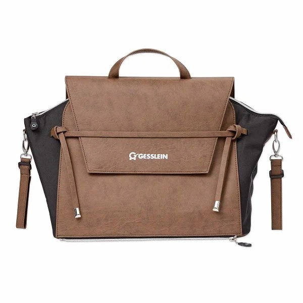 Gesslein Wickeltasche No.4 Schwarz/tabac Mit Kunstleder