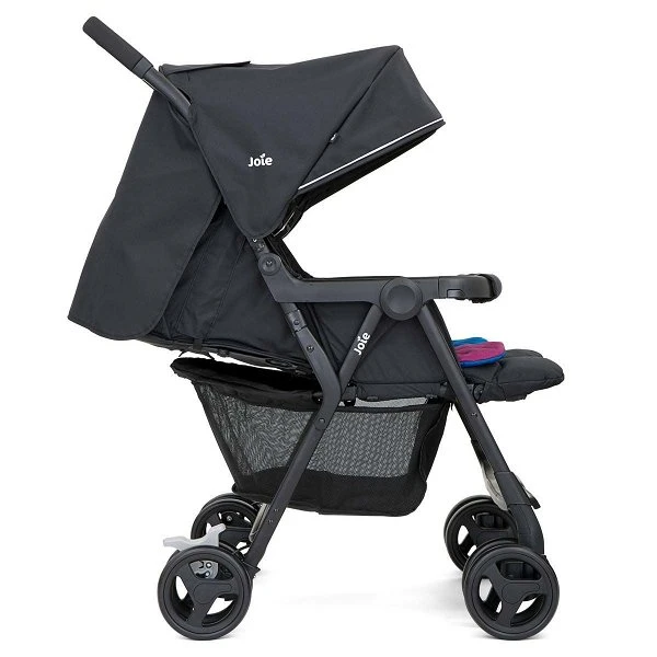Joie Aire Twin Zwillingsbuggy Dark Pewter Inkl. Regenverdeck – Bild 5