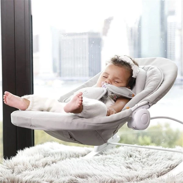 Bloom Coco Go 3-in1 Babywippe Beachhouse White Frostgrey Cotton – Bild 2