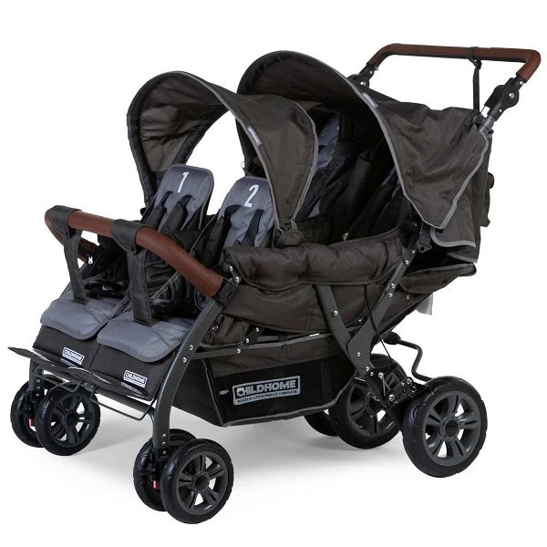 Childhome Neuer Quadruple Autobrake Vierlingswagen Anthrazit - Robust Und Komfortabel