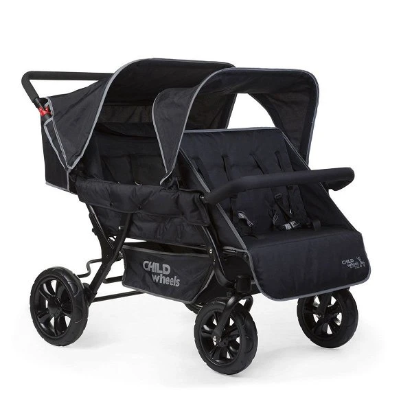 Childhome Two By Two Sportwagen 4 Kinder Vierlingswagen - Robust Und Komfortabel
