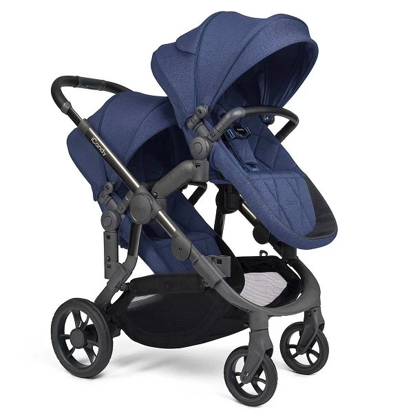 ICandy Orange Double Combo Royal Blue Marl Geschwisterkinderwagen | Inkl. Praktischem Zubehör – Bild 7