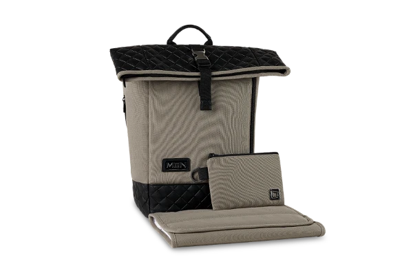 Moon Premium Rolltop Rucksack Mud Mit Wickelauflage, Geldtasche & Befestigungssystem