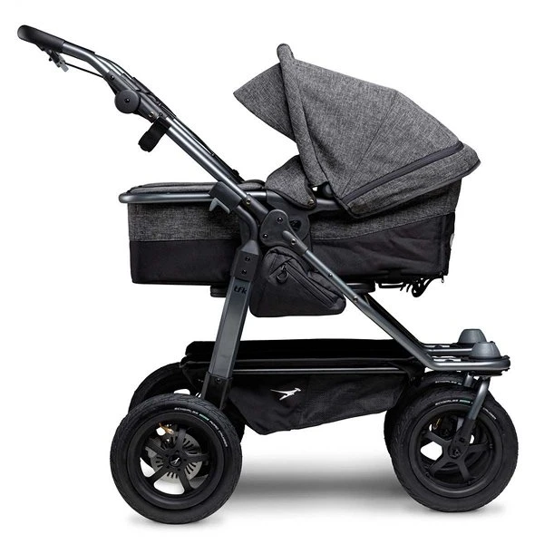 Tfk Duo Kombi Kinderwagen Premium Anthrazit Zwillingswagen Mit Luftrad-Set – Bild 4