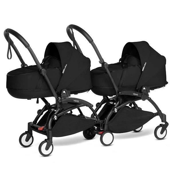 BABYZEN™ YOYO² Zwillingskinderwagen Black Gestell Black